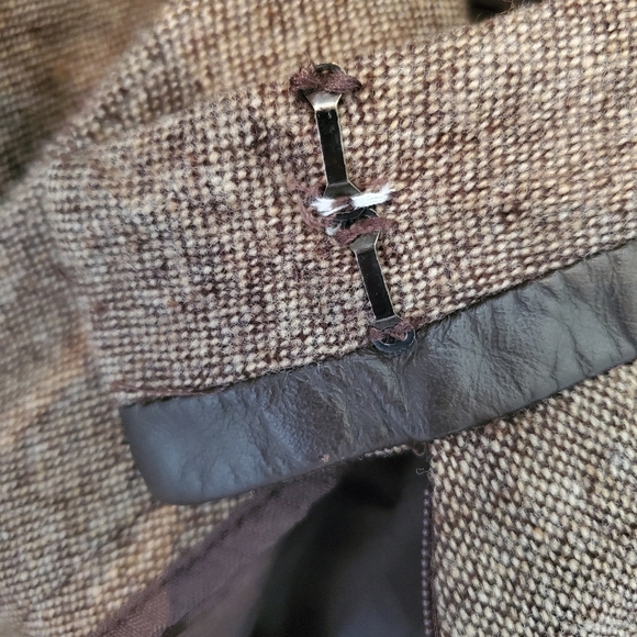 Pendleton Women’s Brown 100% Virgin Wool Pleated Pants 100% Leather Trim Size:10 - Picture 13 of 13